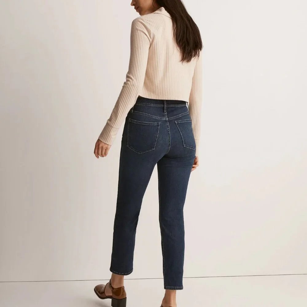 Madewell Mid-Rise Stovepipe Jeans – Size 27, Dark Wash - Picture 4 of 13